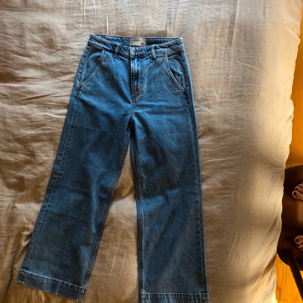 Brand new Everlane wide leg denim jeans